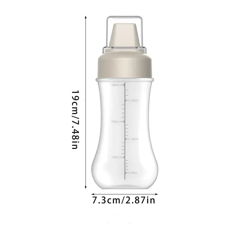 350-Milliliter Salad Dressing Bottle with a 5-Hole Nozzle for Squeezing Sauce, Convenient for Use in the Kitchen
