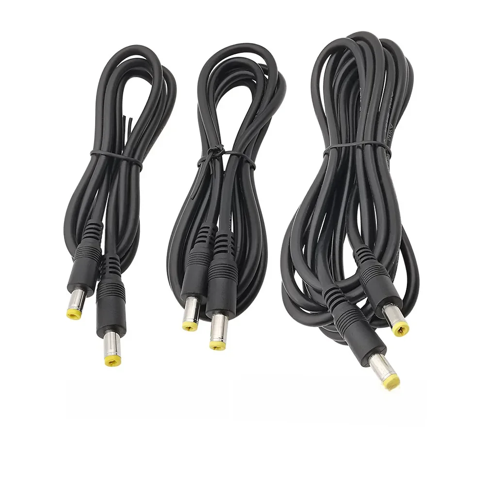 Przedłużacz zasilania DC 5,5 x 2,5 mm męski do 5,5 x 2,5 mm męski wtyk Złącze zasilania do taśmy LED Przedłużacz kamery CCTV Przewód — zdjęcie 2