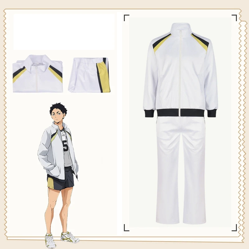 

Tachibana Anime Haikyuu Cosplay Costume Sets Nekoma High School Jacket+Pants 2PCS Sports Suits Autumn Winter Uniform Sportswear