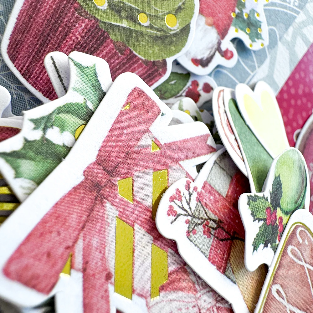 Creative Path 150 Stück Scrapbooking-Stanzformen Ephemera Weihnachten Pinguin Schneemann Ausgestanzte Papierausschnitte für Journaling und Kartenherstellung – Detail 14