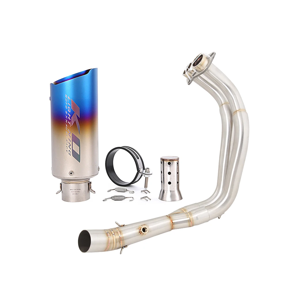Motorcycle Full Exhaust System Header Pipe Stainless Steel Muffler For YAMAHA YZF-R7 2021-2025 MT07 FZ07 2014-2024 3
