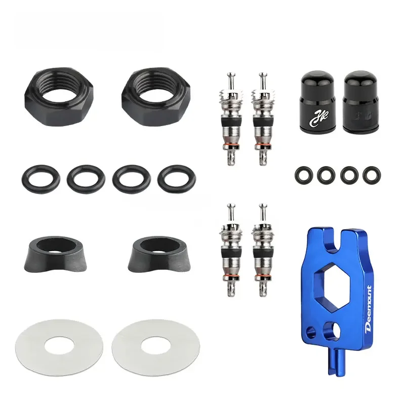 AliExpress DEEMOUNT Bicycle Valve Nozzle Parts Presta Inserts FV Stem Nuts O-ring Tubeless Convex Rim Concave Washers