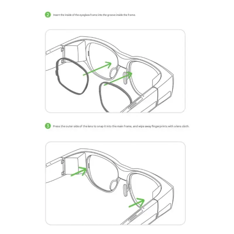 INMO Air3 Myopia Lens for INMO Customized Myopia Lenses Smart AR Glasses Dedicated Holder