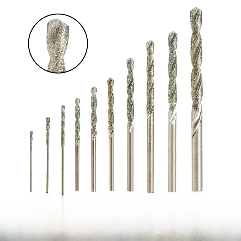Foret à revêtement diamant, 5/10 pièces, 0.8mm-4.0mm, Micro foret hélicoïdal HSS pour carrelage, pierre, marbre, brique, perçage de trous