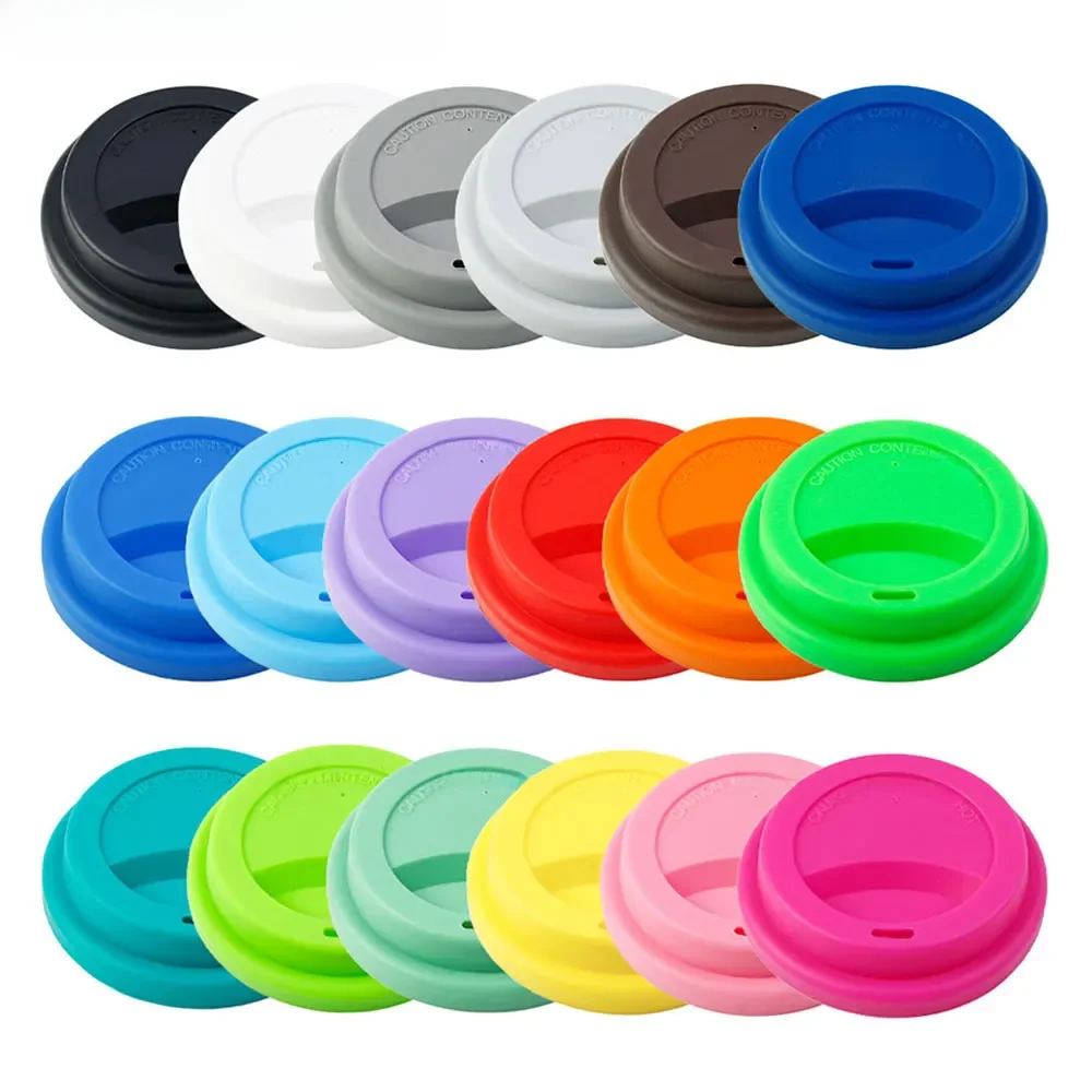 Couvercles de tasse en Silicone réutilisables universels, couvercle frais d'isolation, couvercle de tasse Anti-poussière, couvercles de tasse à café adaptés au diamètre de tasse de 9cm