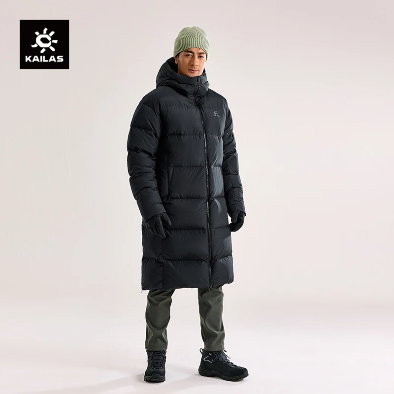 KAILAS Unisex Whistler Long Goose Down Jacket 800FP Winter Thermal Windproof Waterproof Down Jacket KG2443107
