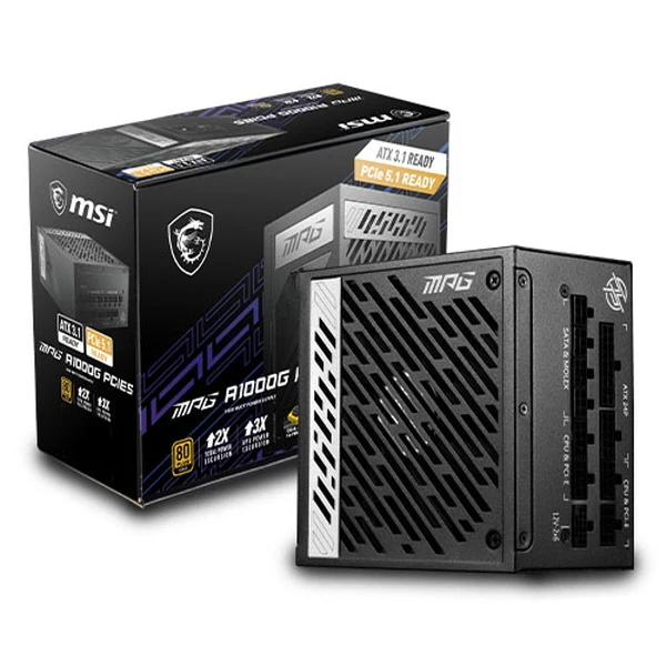 MSI MPG A1000G 80PLUS Gold Pool Modular ATX3.1 Power Support Computer Power PC Power