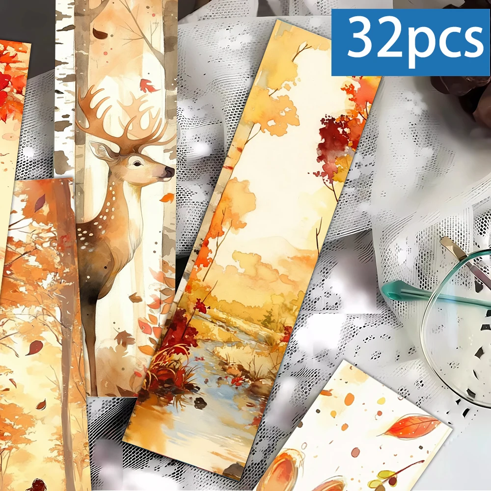 32pcs, Autumn Limited Edition Bookmarks, Back to School, Christmas, Halloween, Suitable for Teachers, Readers, Birthday Gifts.