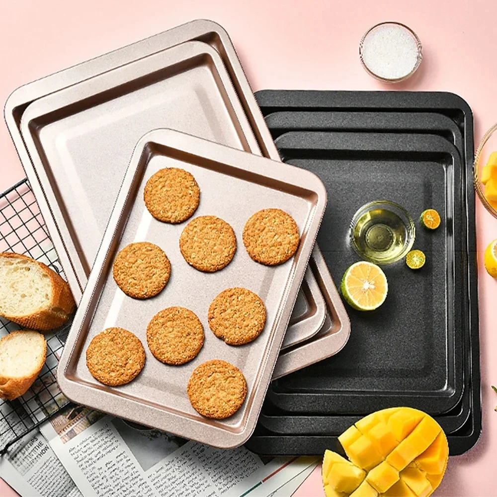 Plaque rectangulaire antiarina en acier au carbone, 1 pièce, moule de cuisson pour four à strass et pizza