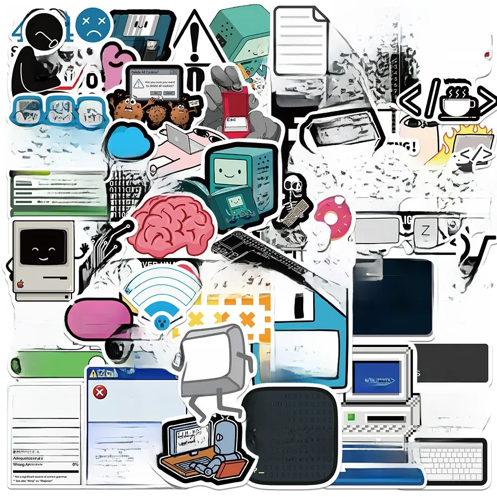 Programação Programação Rede Codificação Hacker Adesivos, DIY Laptops Garrafas de Água Telefone