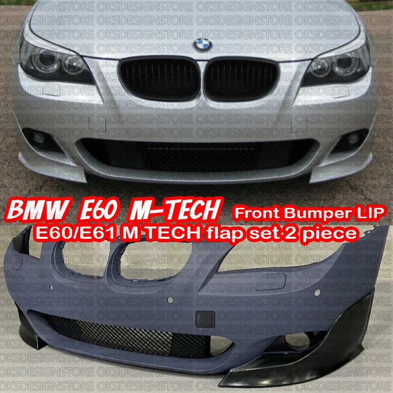 for bmw e60 e61 m tech bumper front lip flap set 2 piece 520i 545i 520d 530d 530 High quality