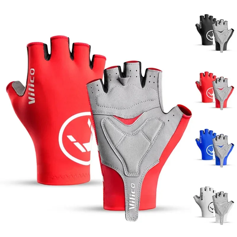 AliExpress NONE Vilico professional outdoor bicycle gloves, with touch screen shock absorption, anti slip, wear-resistant riding half finger glo