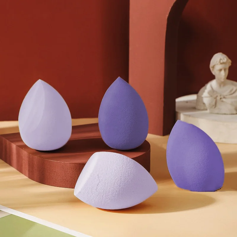 4-Pack Beauty Sponge, Hydrophilic Non-Latex Material, Soft & Q-Elastic, Less Powder Absorption