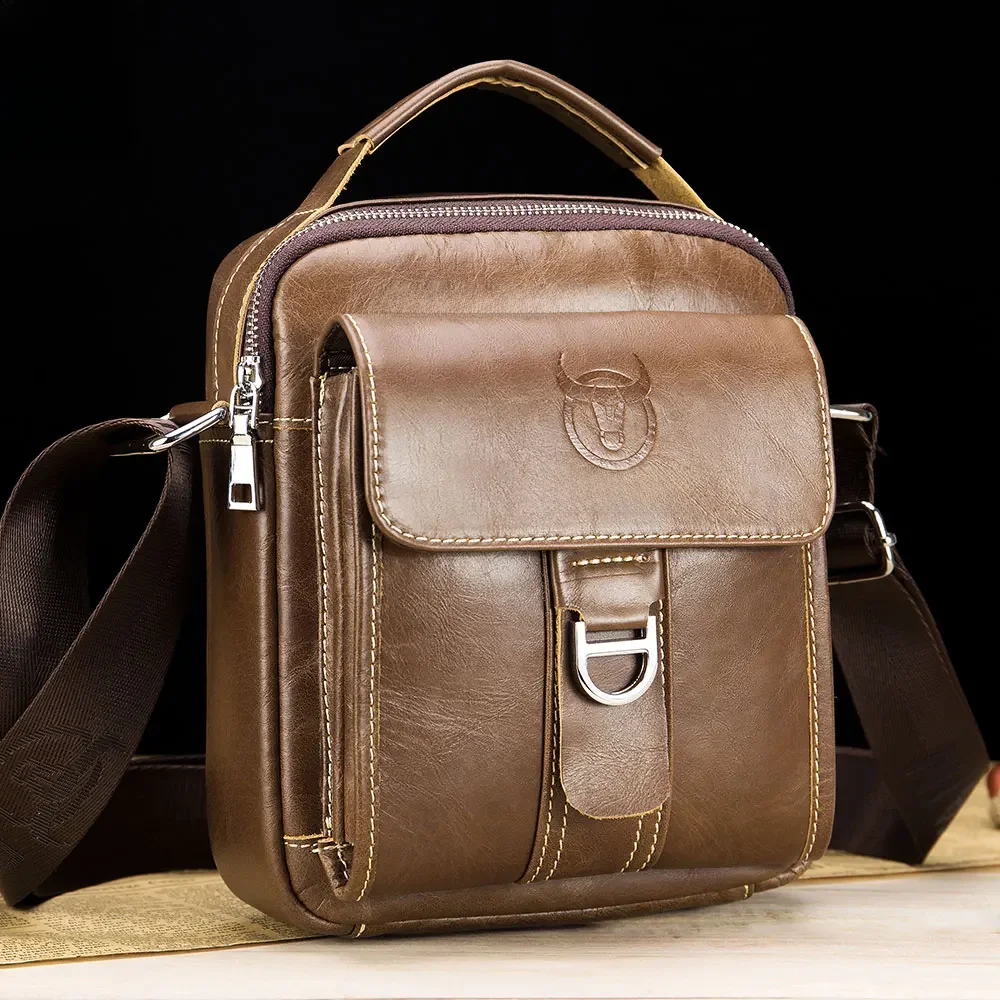 BULLCAPTAIN torba męska na ramię klasyczna marka torba męska w stylu Vintage casualowe męskie torby typu Messenger promocyjna torba Crossbody męska gorąca sprzedaż — zdjęcie 2