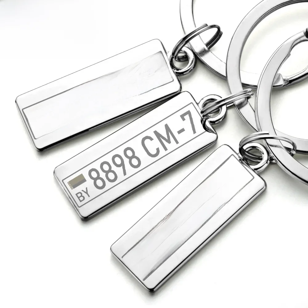 Personalisierte Schlüsselanhänger Benutzerdefinierte Auto Nummernschild Schlüsselanhänger Charms für Männer Frauen Paar Liebhaber Geschenk Metall Schlüsselanhänger Ringhalter P009