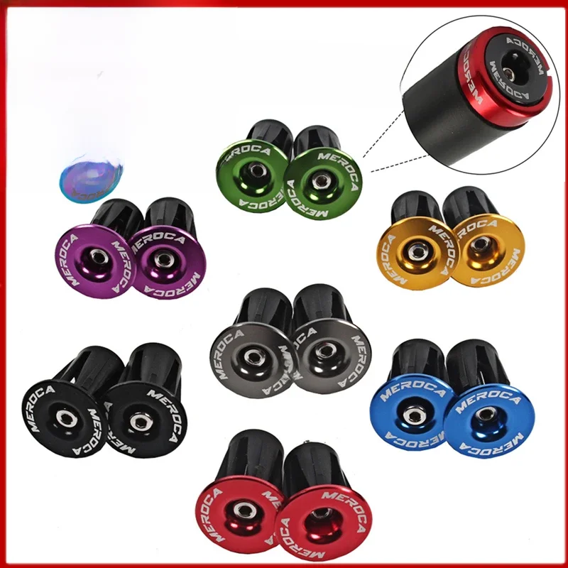 AliExpress 2PCS Bike Handlebar End Plugs Aluminum Alloy Mountain Road Bicycle Handlebar End Cap Multi-color