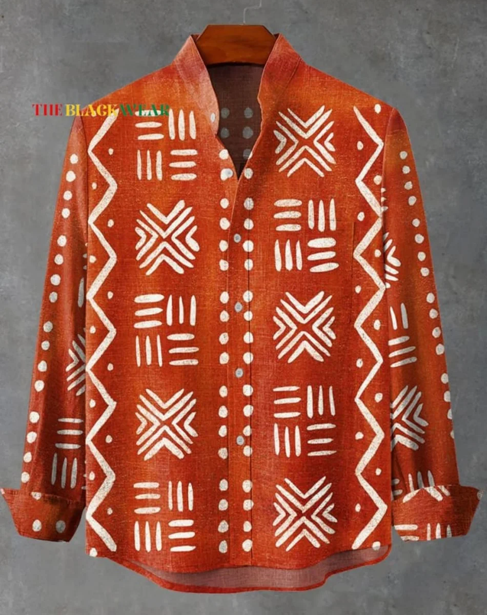 New Art Abstract Men's Shirt 3D Printing Unisex Casual Fashion Long Sleeve Shirt Oversized Unisex Clothing Ethnic Style Series H