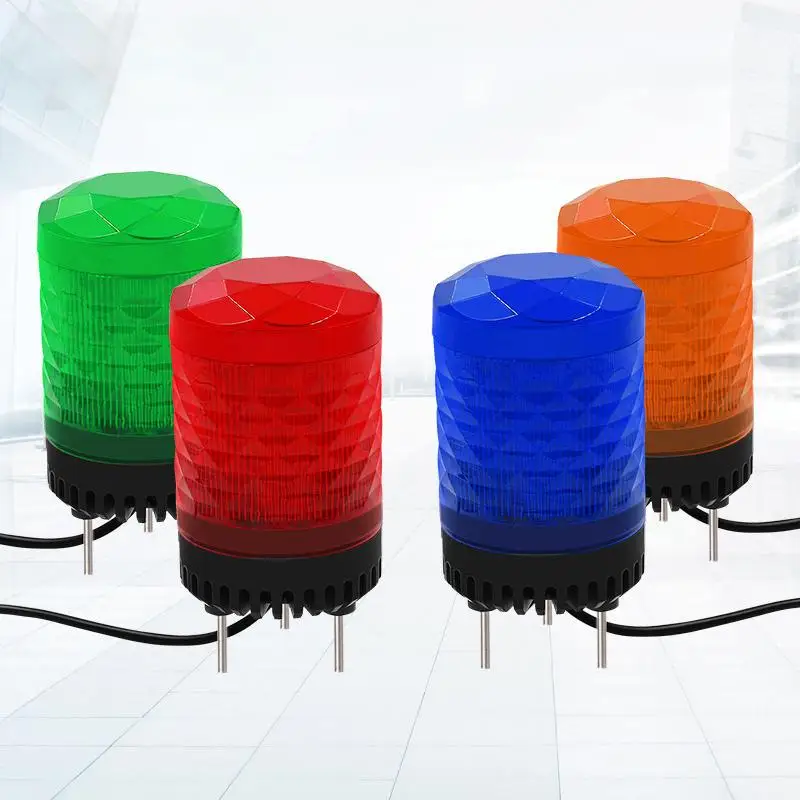 LED Strobe Flashing Beacon Rotating LED light Magnetic install High Visibility Flashing Warning Light with loud voice speaker