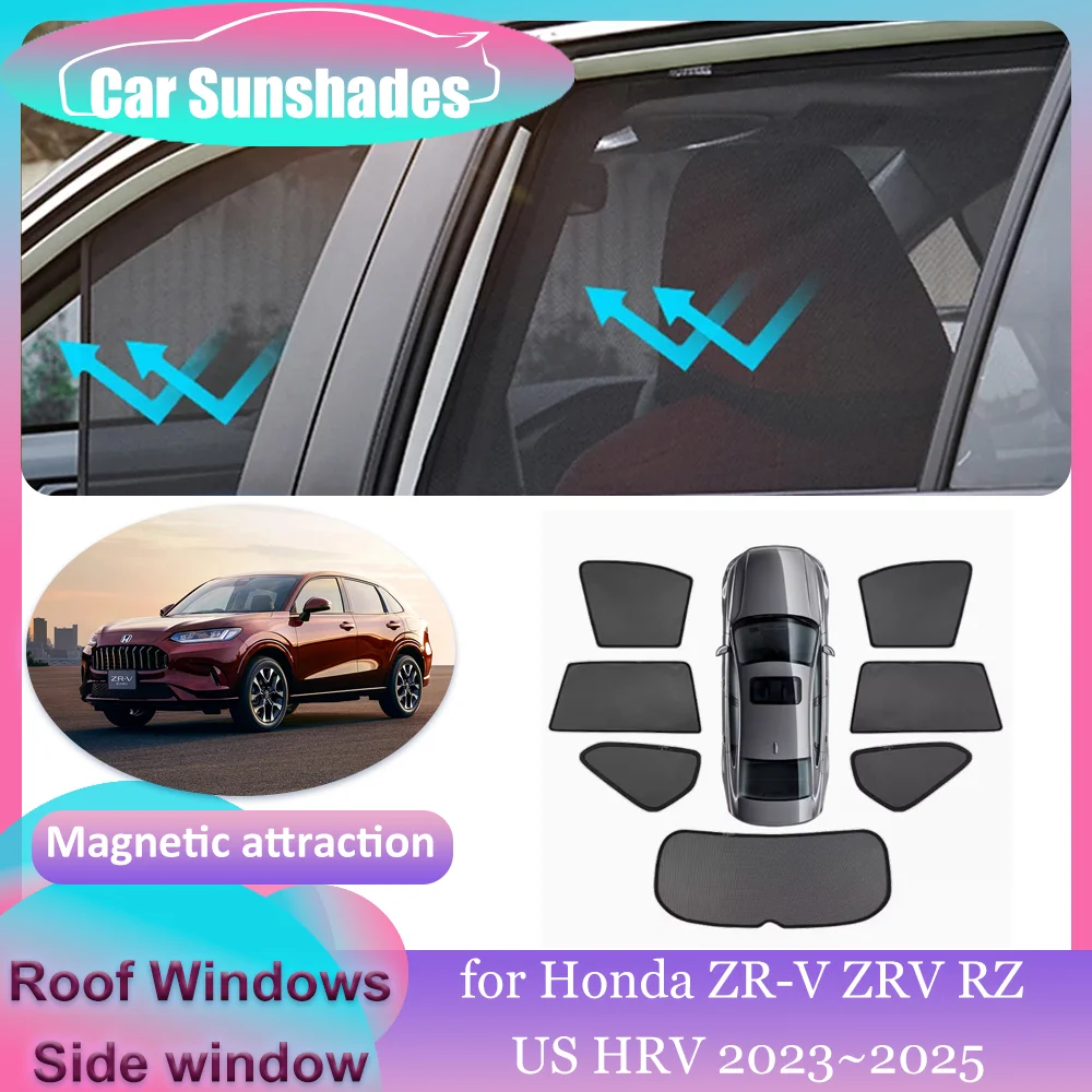 

Car Magnetic Sunshades for Honda ZR-V ZRV RZ US HRV 2023~2025 Roof Windows Sun Visor Windshield Curtain Sunroof Cover Accessorie