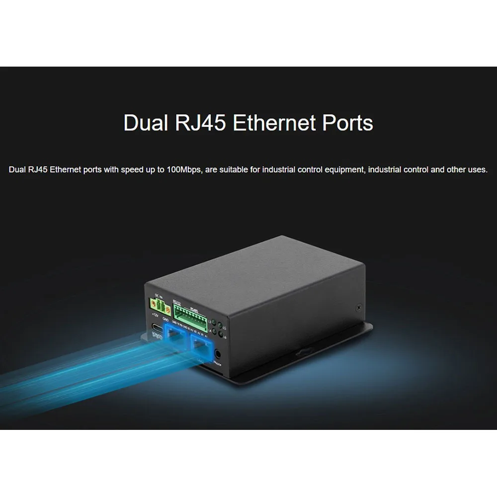 Rockchip RK3308 przemysłowa inteligentna bramka 4G z pudełkiem niskonapięciowy czterordzeniowy procesor LoT bezprzewodowy 4G podwójny porty Ethernet RJ45