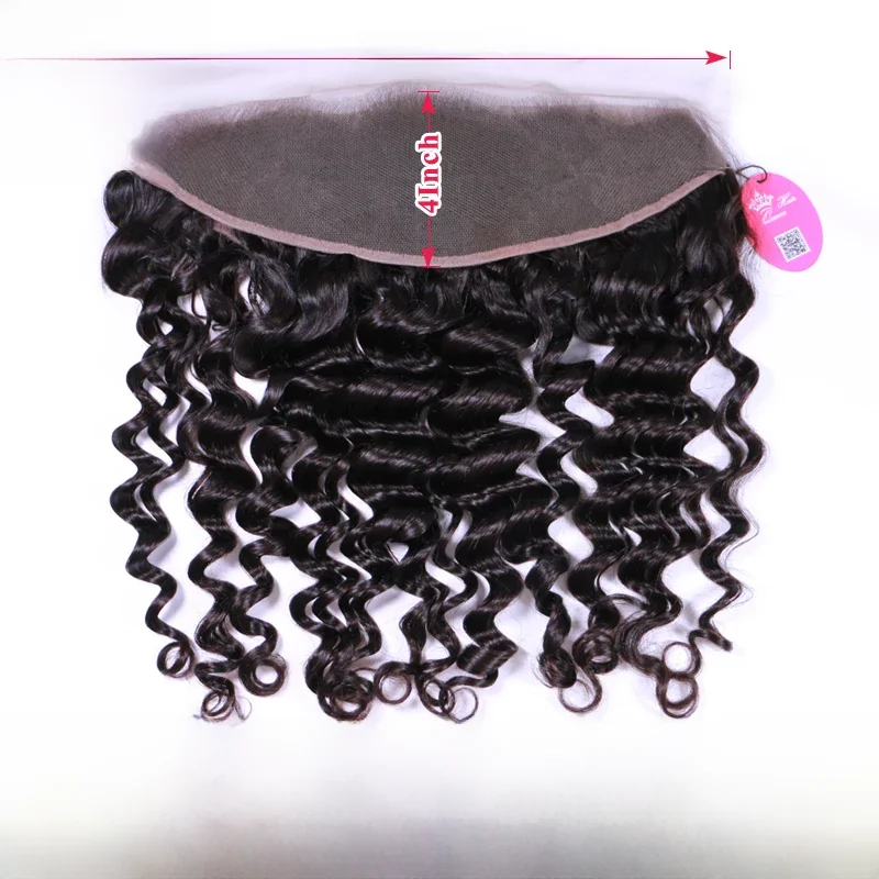 Queen Hair Loose Deep Real HD Lace Frontal 13x6 13x4 Closure 4x4 5x5 6x6 Virgin Raw Hair 100% Human Hair Loose Deep Wave Frontal - afbeelding 2