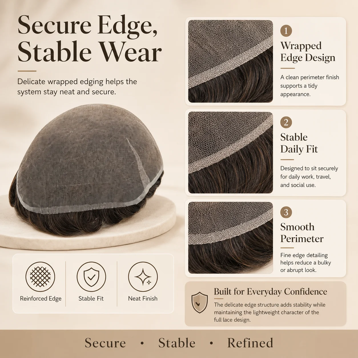 Topunique Full Swiss Lace 90% Light to Medium Light Men Toupee Capillary Prothesis Hair Replacement System Hair Piece For Men