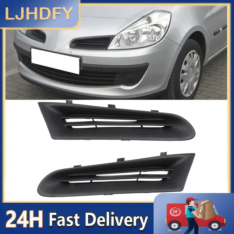 

Car Front Bumper Grill 7701208684 For Renault Clio MK3 2005-2009 Fog Light Open Vent Grille Intake Fog Light Headlight Cover