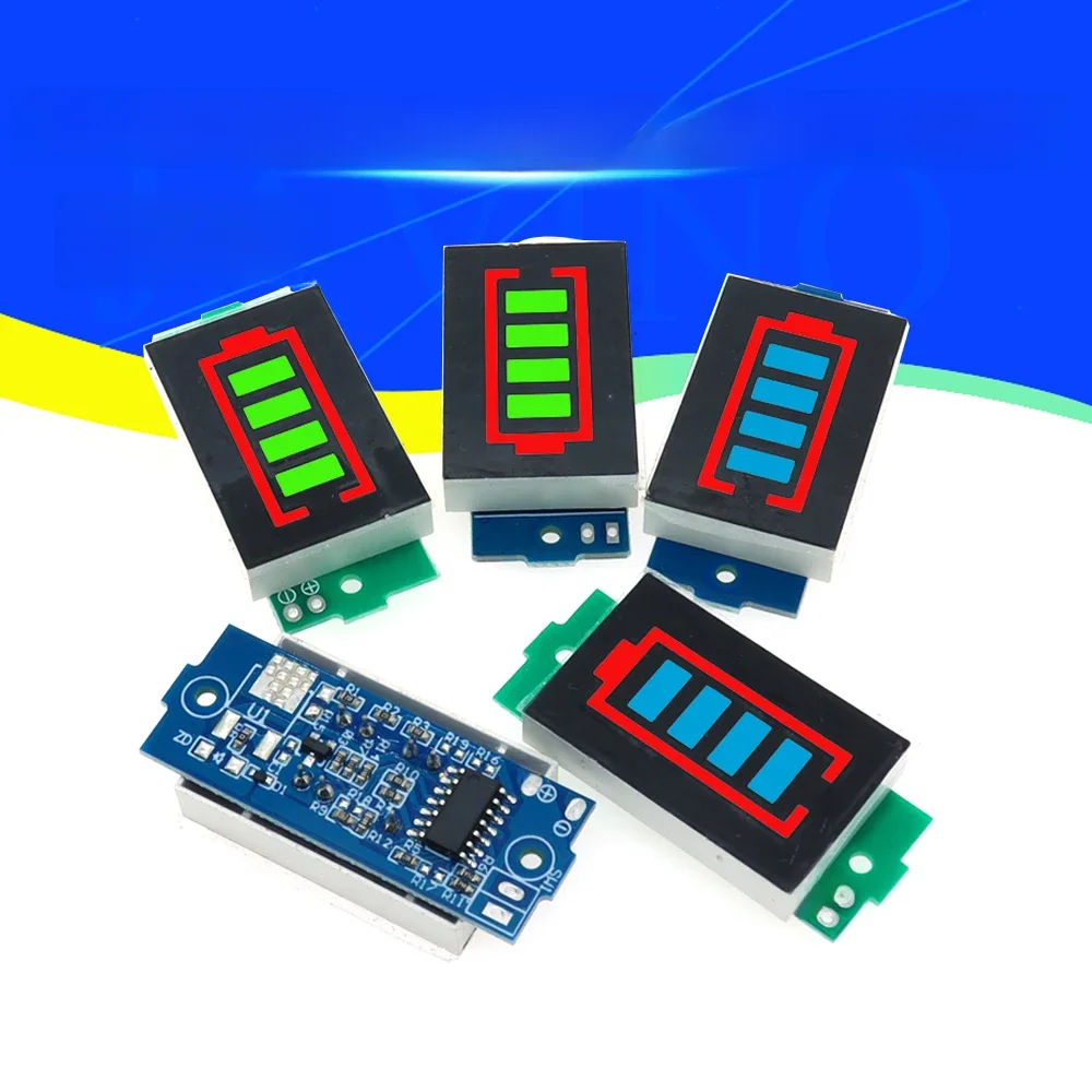 1S 2S 3S 4S Pojedynczy moduł wskaźnika pojemności baterii litowej 3,7 V Niebieski wyświetlacz 4,2 V Tester mocy akumulatora pojazdu elektrycznego Li-ion — zdjęcie 2