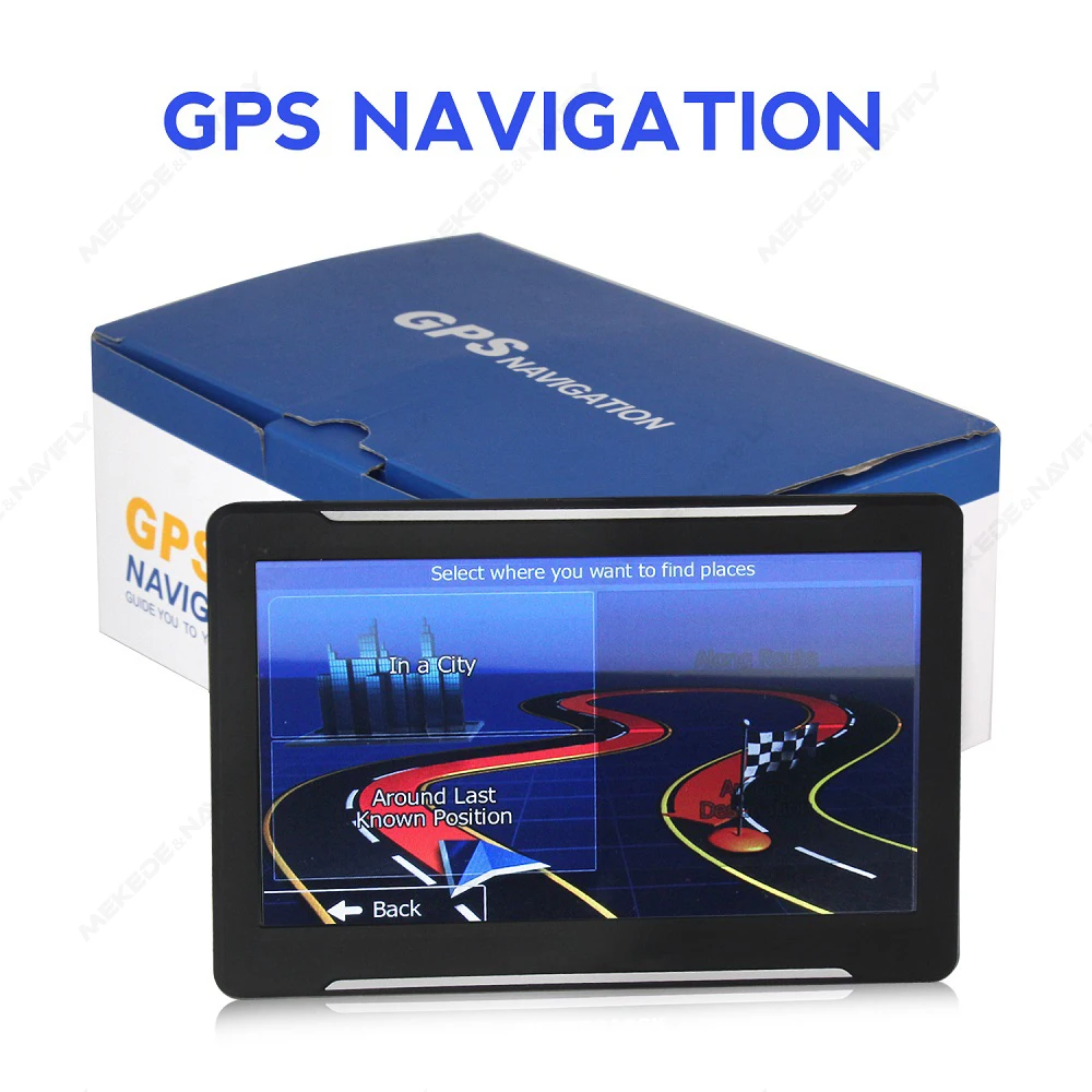 2025 7 "9" НОВЫЙ Автомобильный GPS-навигатор HD Сенсорный экран Спутниковая навигация Вфлайн 2D 3D GPS-навигация Подсказки голоса и изображения