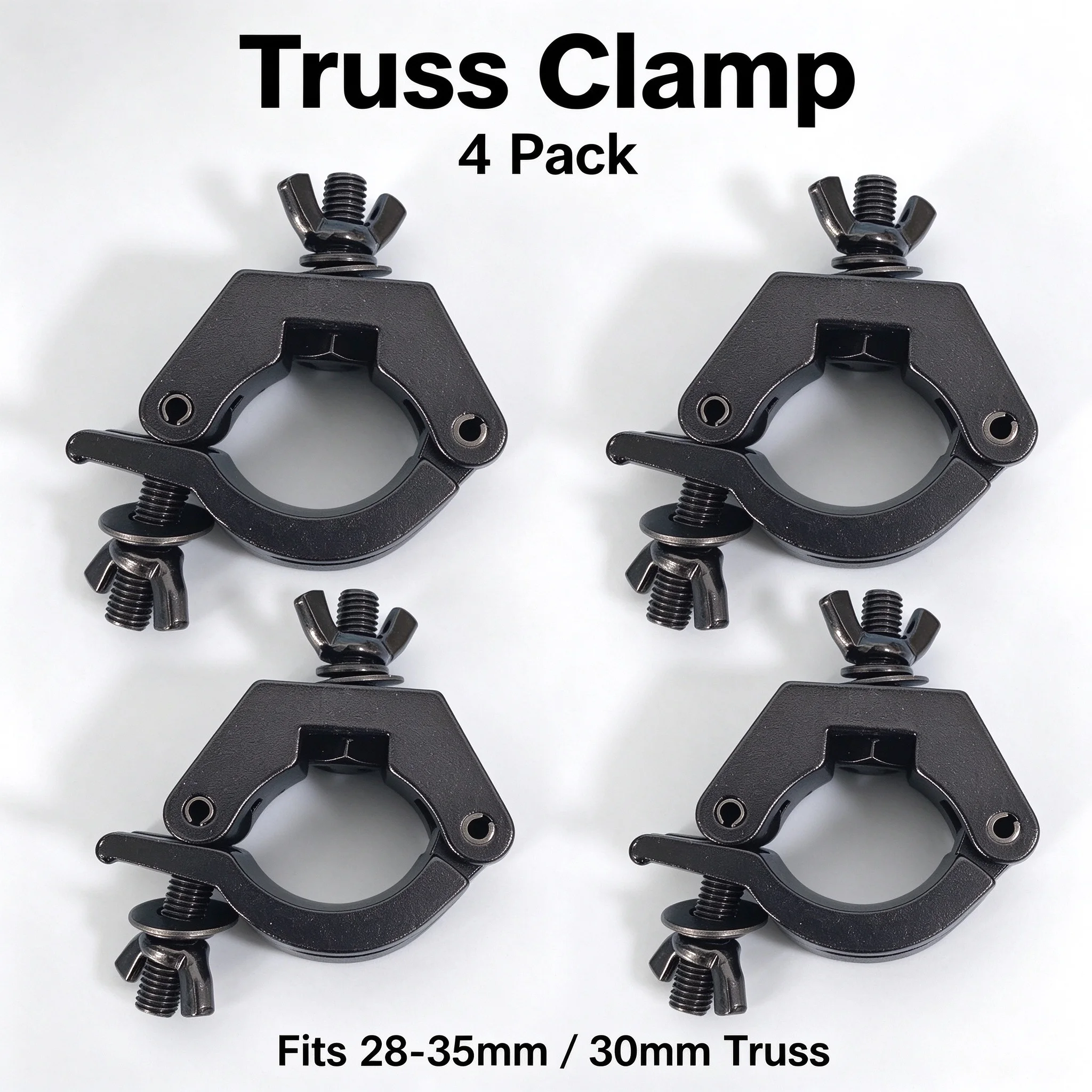 4Pcs Aluminum Half Coupler Truss Clamp O Clamp Fit 25 28 30 32 35 48 50mm Truss Scaffold Tube Stage Lighting Stand Mount