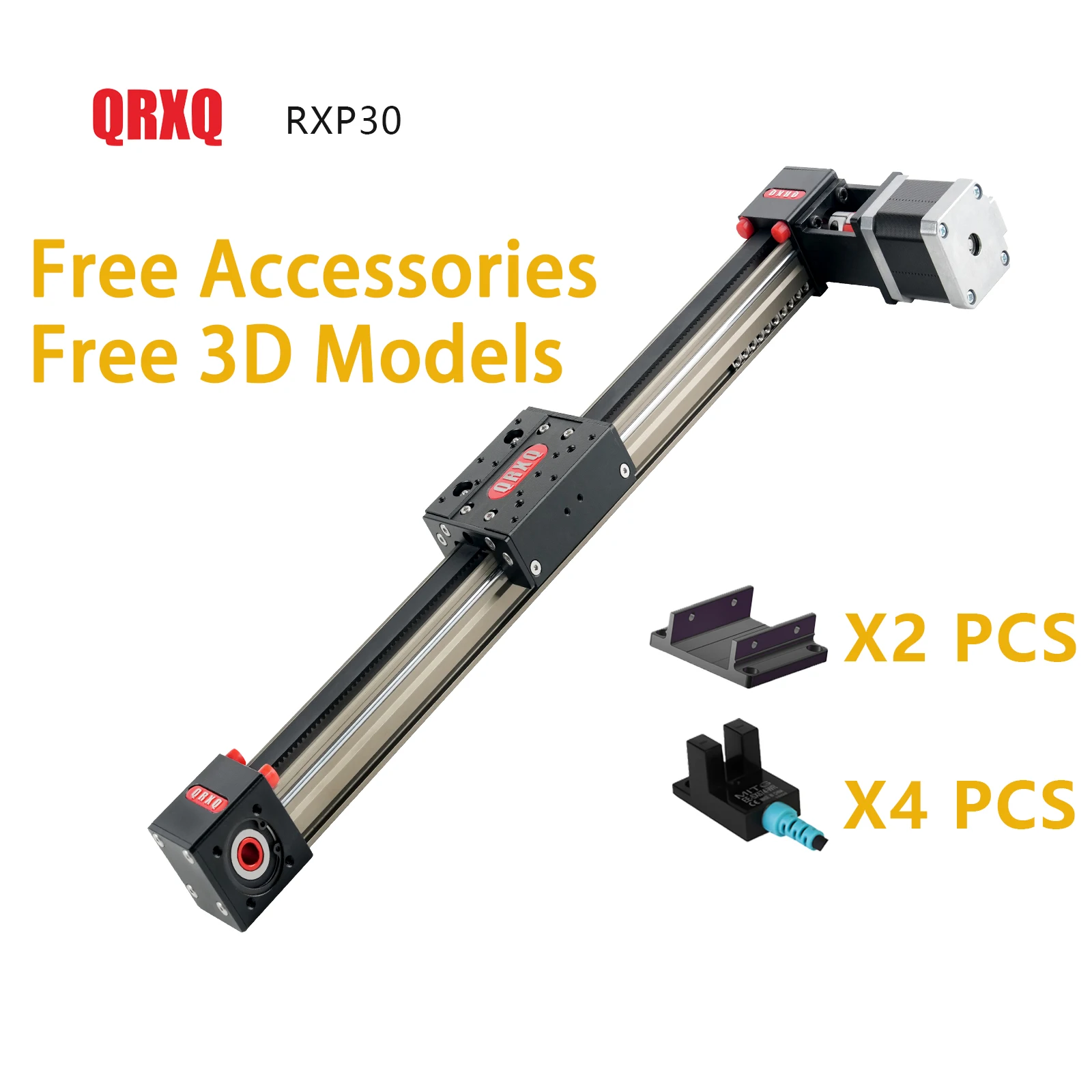 Qrxq Rxp30 Linear Rail Nema 23 3d Printer 1500mm/S Linear Actuator Stepper Motor Linear Rail Slider Xyz 3d Printer Cnc