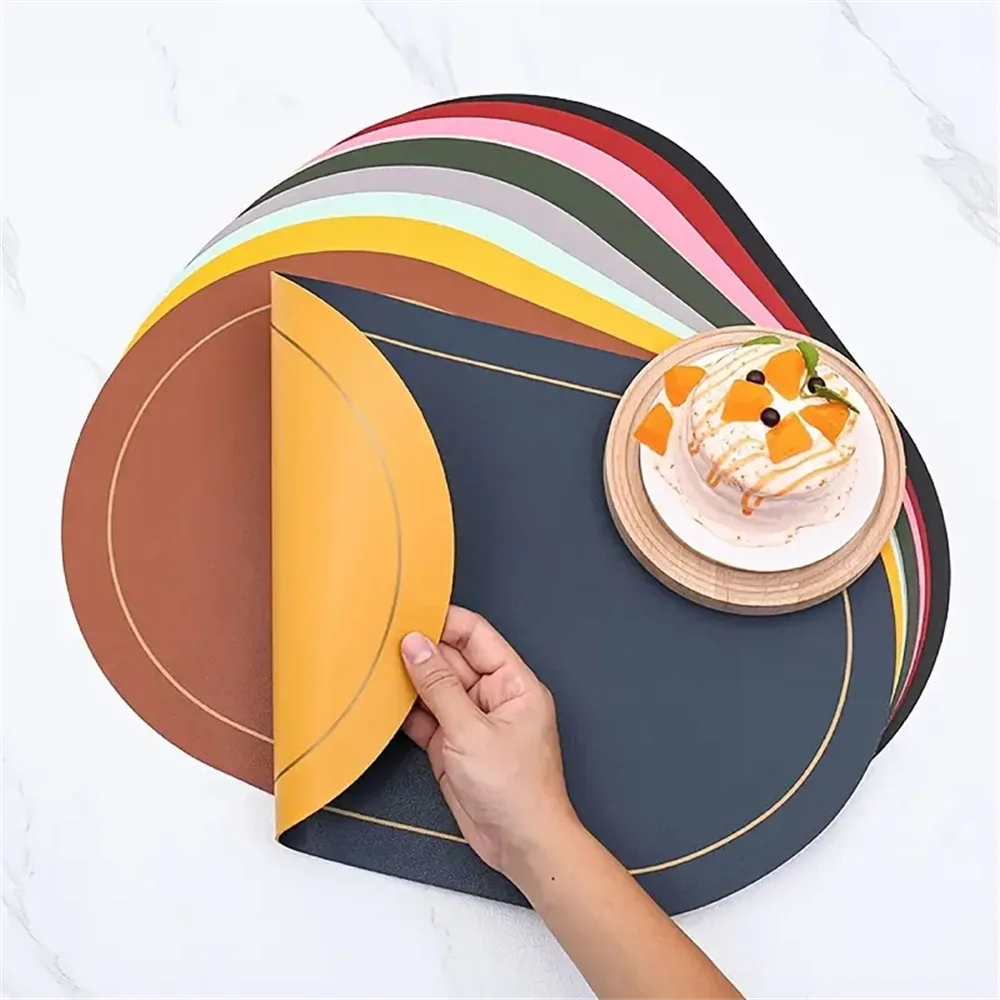 Oval Heat-Resistant Placemats, Double-Sided Design for All Dining Needs. Non-Slip and Heat-Resistant Table Mats, Available in Mu