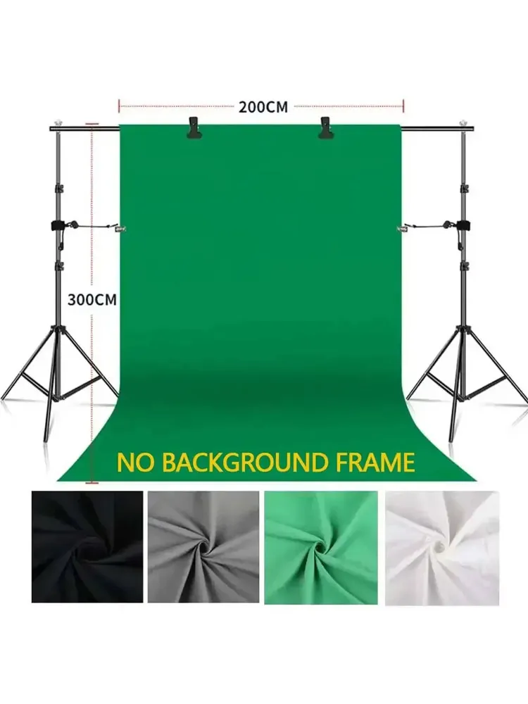 Fotografie-Hintergründe Grün/Weiß/Schwarz/Grau Musselin-Baumwolle Green Screen Chromakey Fotohintergrundtuch für Foto-Requisiten