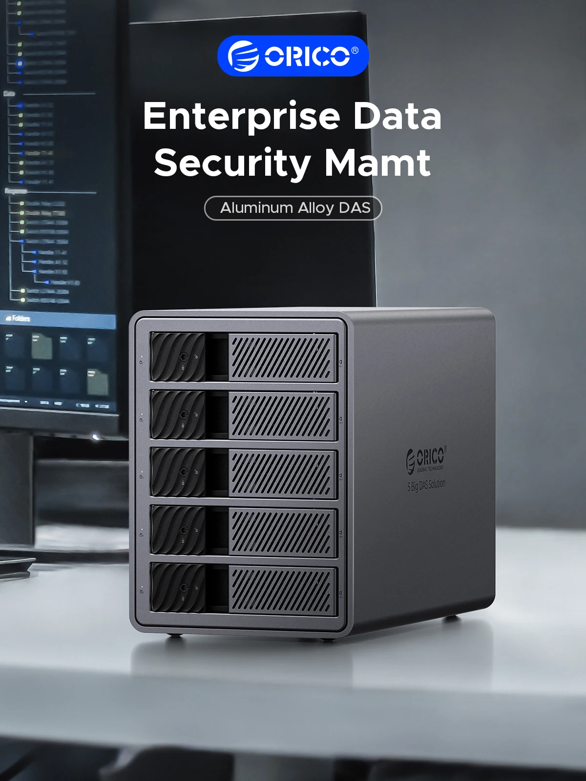 Imagem -02 - Orico-estação de Ancoragem Hdd de Alumínio Ventilador de Refrigeração 150w para Solução Pessoal das 5bay Padrão 3.5 Usb 3.0 5gbps 5gbps 5gbps