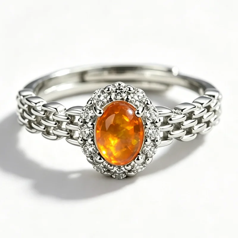 1pce 4x6mm Natural Opal S925 Sterling Silvery Ring | Play-of-Color | Boho | Halloween, Christmas, And Black Friday Gifts