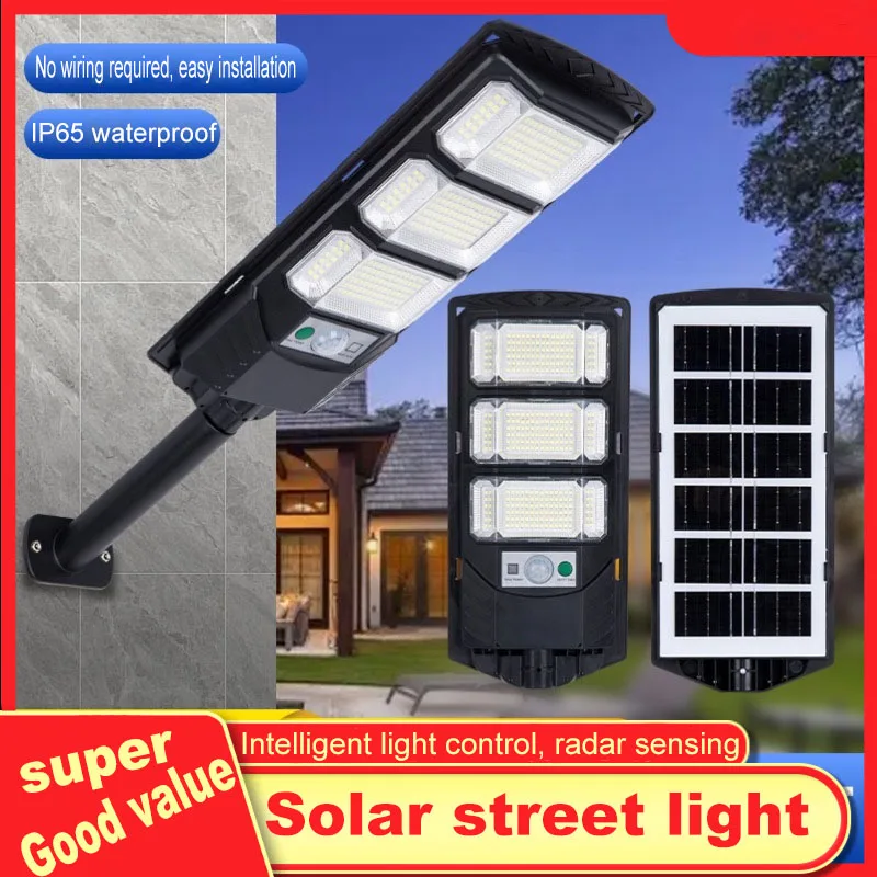 

LED Solar Lights Outdoor Waterproof Motion Sensor Street Lighting With 3 Mode for Garden Patio Path Remote Control Yard Light