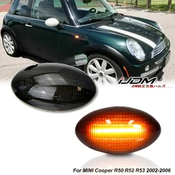 2Pcs Flowing Water Repeater Indicator Dynamic LED Side Marker Turn Signal Light For BMW MINI Cooper R50 R52 R53 2002-2008 T10