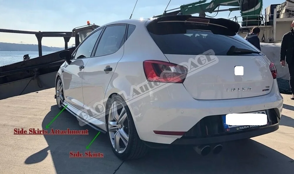 For Seat Ibiza Mk5 Side Skirt Threshold 2018 2019 2020 2021 Sill Trim Car Styling Auto Universal Spoiler Mud Flaps Lip Splitter