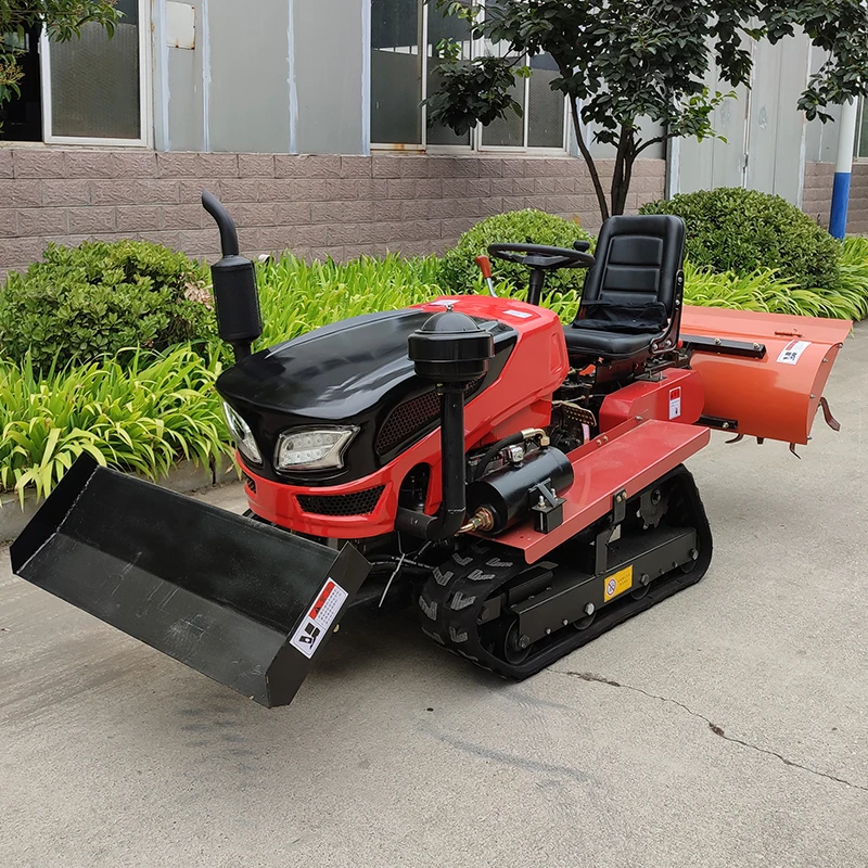 Customized EPA Multi-Purpose Diesel Tiller Rotary Crawler Tractor with Farm Tools Accessories