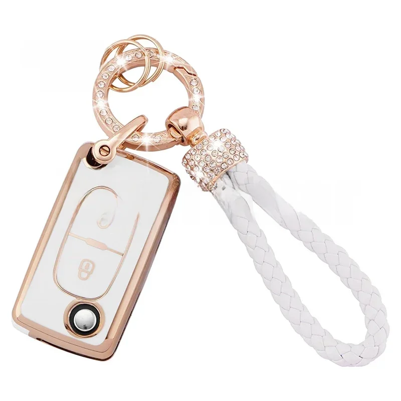 2/3 boutons TPU housse de clé de voiture sac coque Fob pour Peugeot 107 207 307 308 407 607 3008 5008 pour citroën Xsara C5 C6 C8 sans clé