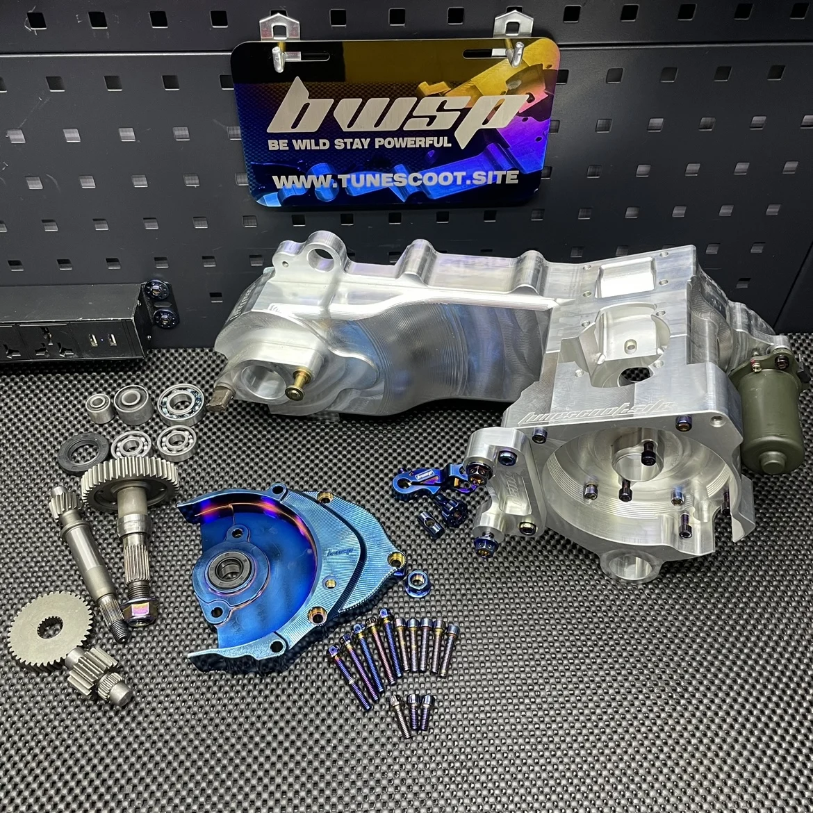 

Billet Engine Case Dio50 Af18 Af27 With Electric Starter BWSP Cnc Machined For Upgrade To 125cc "Bullet" Series