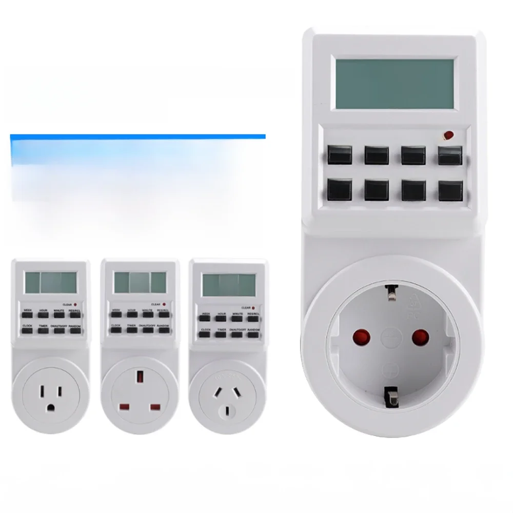 AliExpress Aideepen Digital Timer Switch Outlet Electronic Kitchen Timer Outlet 12/24 Hour Cycle Programmable Timer Outlet Time Setting Days Setting