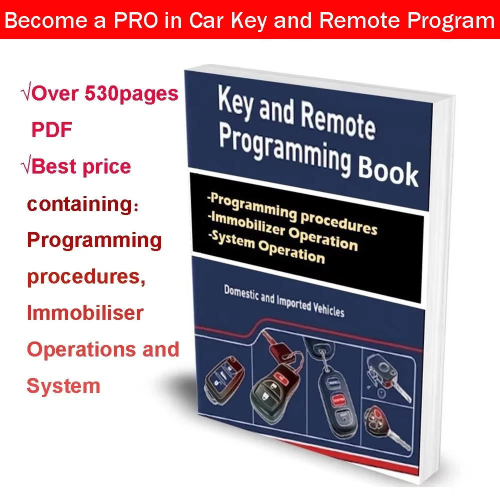 Repair Manual Key and Remote Program for All LockSmith Professionals Containing Program Immobiliser System Operations