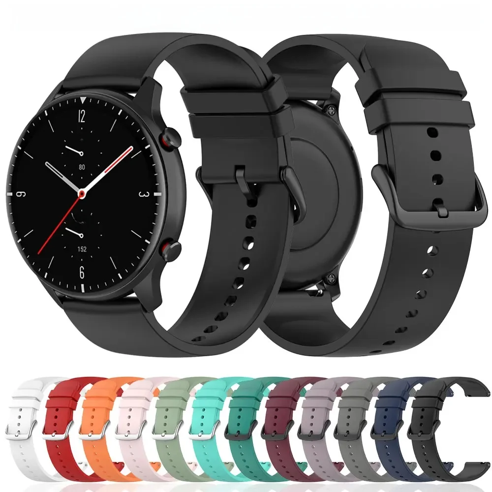 Bracelet de montre en Silicone 22mm pour Huami Amazfit GTR 4/3 Pro/2 GTR 47mm Pace Stratos 3 2 2S bracelet de montre intelligente pour Amazfit Bip 5