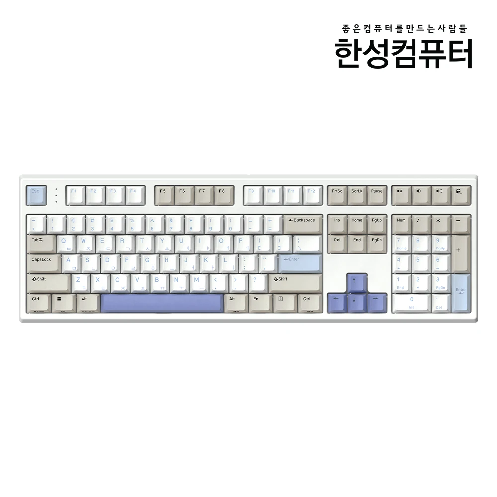 한성컴퓨터 GK787SE OfficeMaster 8K 저소음 윤활 기계식 키보드 토독 (브라운슈가 토독 35g/넌클릭)