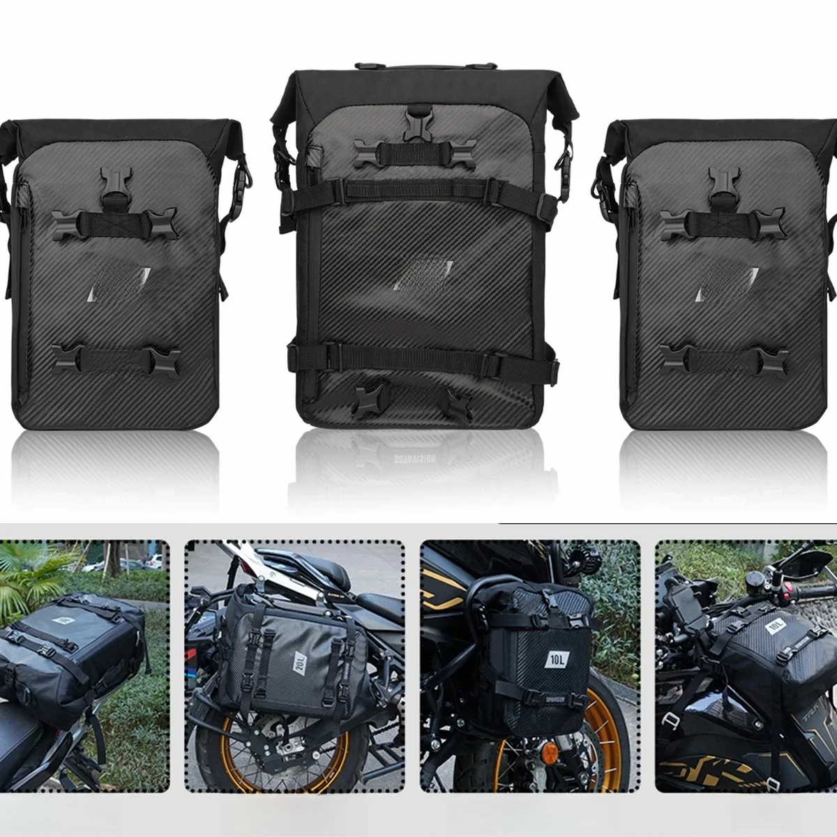 AliExpress SOYAVISION Crash Bar Bag Waterproof Motorcycle Bag Universal Cycling Backpack 8L/10L/20L/30L Motorbike Side TailSaddlebag For Long Distance