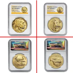 Copia de moneda de búfalo de 1OZ, moneda de oro de la libertad con estuche, regalo coleccionable de alta calidad, EE. UU., 2024