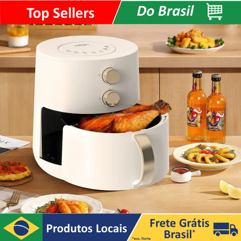 Electric Fryer Air Fryer Digital 5.5 L No Cooking Oil 1400W Easy And Fast Non-stick 110V Idali Life