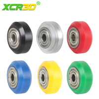 12/24PCs XCR 3D Printer multicolor Polycarbonate Wheel Plastic CNC POM Pulley Upgrade High-speed Bearings Openbuilds for Ender 3