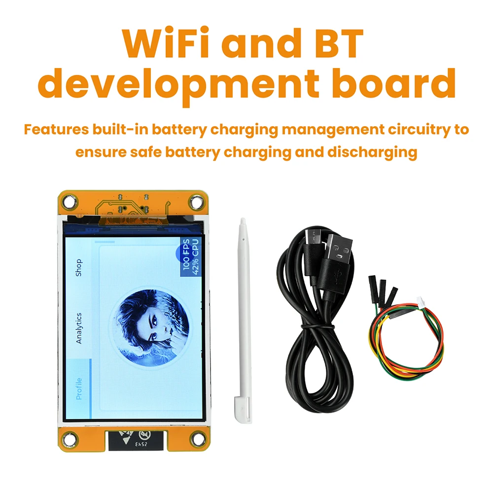 2.8-Inch Touch Screen Module ST7789 Driver ESP32 WiFi Bluetooth Development Board Dual Core 32-Bit CPU Type-C USB Interface